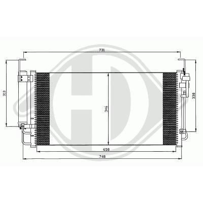 Condensateur radiateur de climatisation Hyundai Trajet