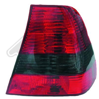 Feux arrière X2 rouge et noir BMW E46 compact