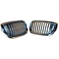 Grilles de calandre x2 bmw série 3 E46 chromé