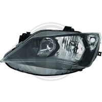 Phare avant  double optiques SEAT IBIZA fond noir