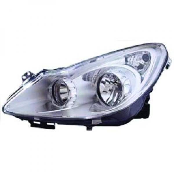 Phare + clignotant fond chromé Opel Corsa D