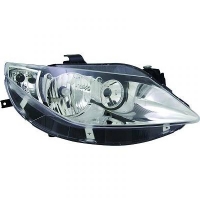 Phare double optiques chromé Seat Ibiza 08/12