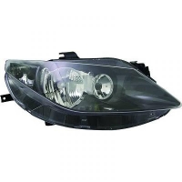 Phare double optiques noir Seat Ibiza 08/12