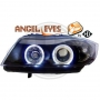 Phares design Angel Eyes noir BMW E90 et E91 X2