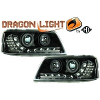 phares design dragon lights à fond noir