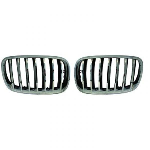 Set grilles de calandres design chrome BMW X5 E70