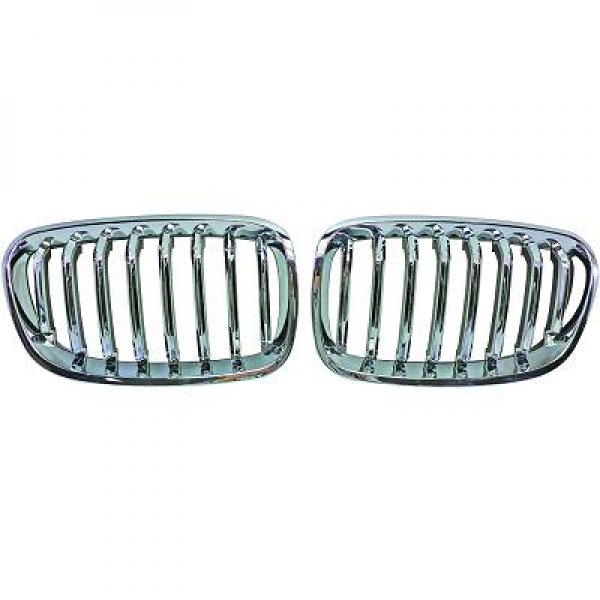 Set Grilles de Calandre chromée Bmw Série 1 après 2011