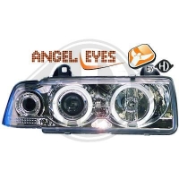 Set Phares Angel Eyes chromé Bmw E36