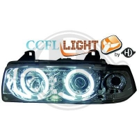 Set Phares Angel Eyes chromé CCFL Bmw E36