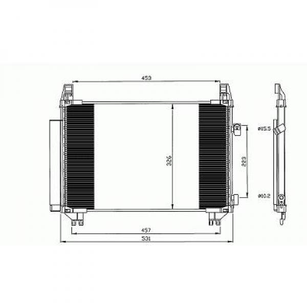 z Condenseur de climatisation TOYOTA YARIS 1.4L D4D